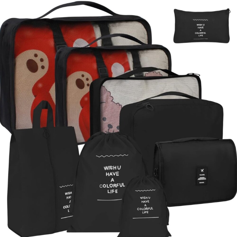 9 SET PACKING CUBES FOR SUITCASES